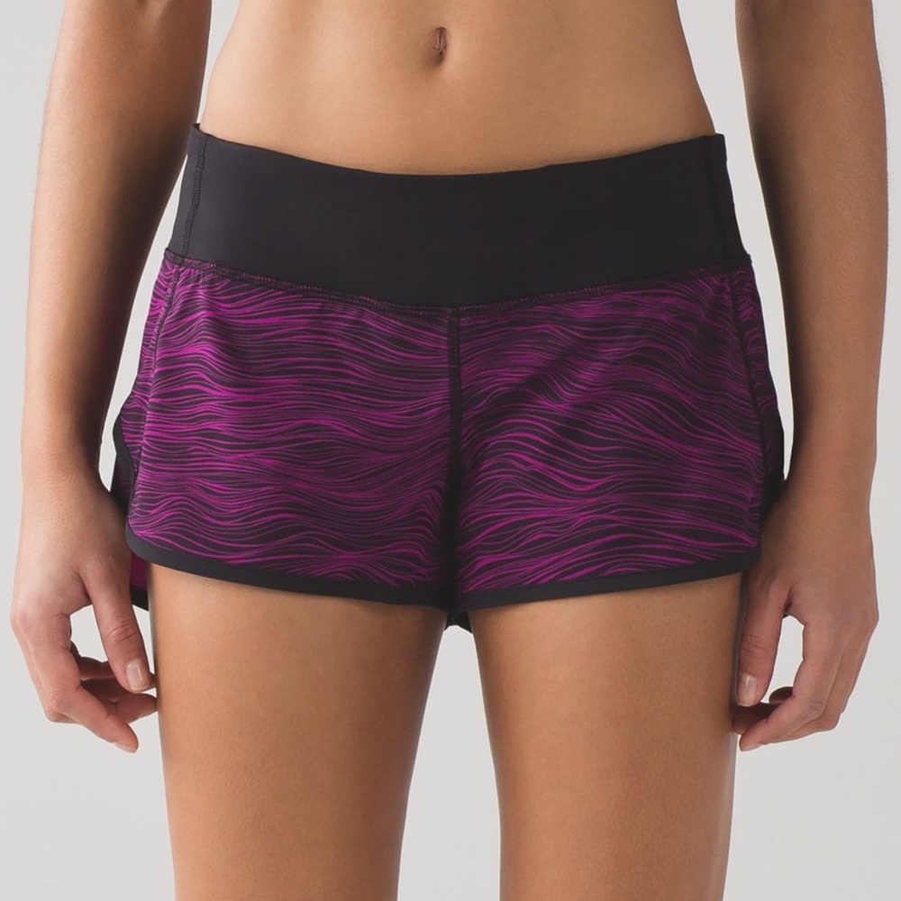 lululemon athletica Black and Purple Women Shorts